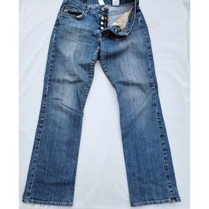 Lucky Brand Jeans Womens 4/27 Sweet And Straight Denim Pants Ladies Medium Wash